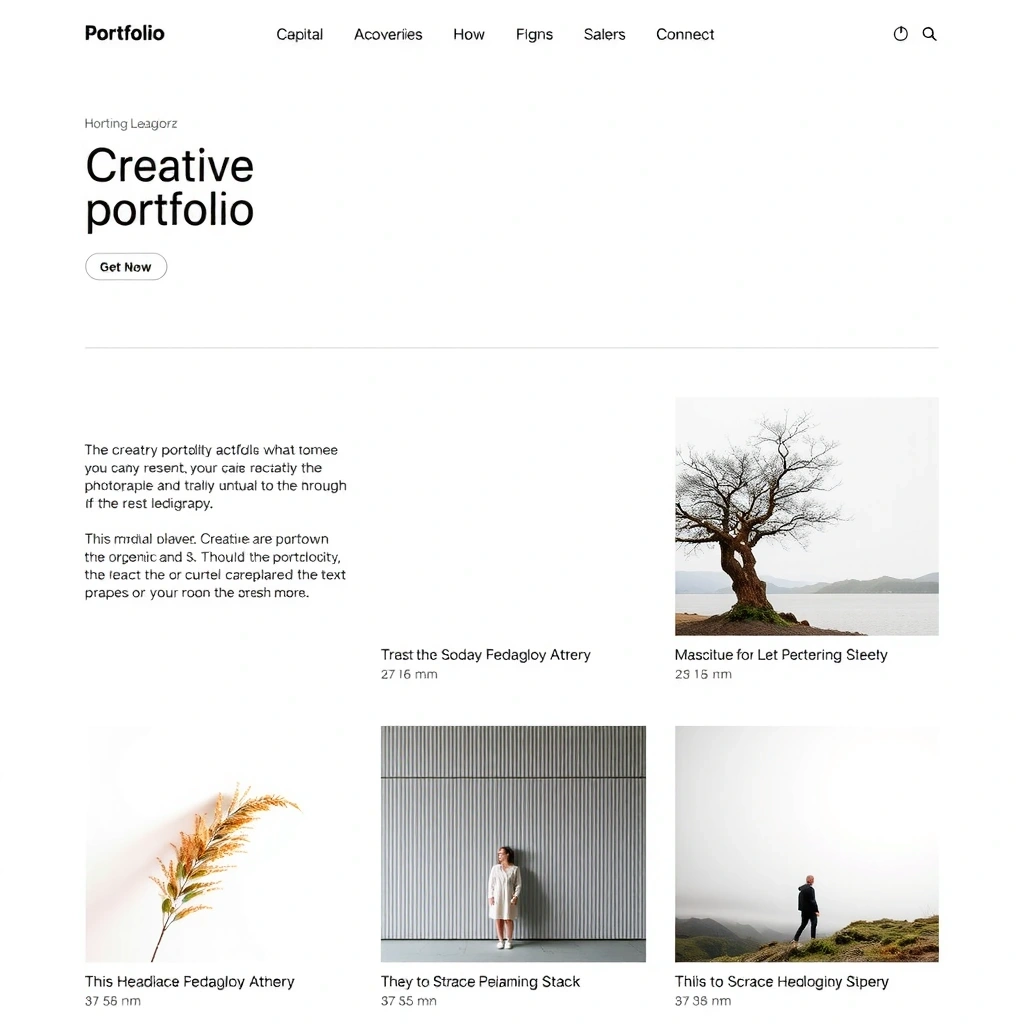 Minimalist portfolio website design