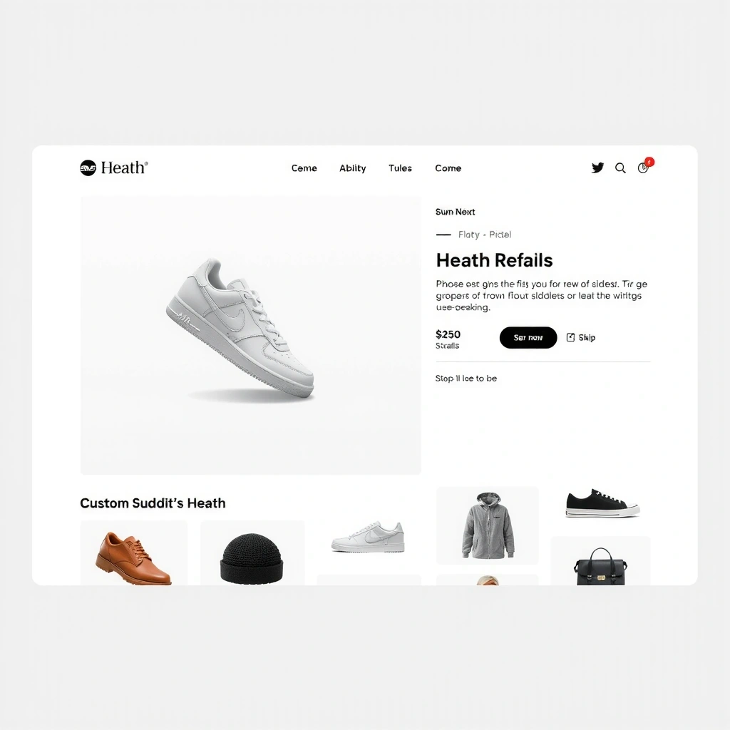 Minimalist e-commerce website design